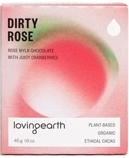 Loving Earth Organic Dirty Rose Chocolate Bars 11x45g