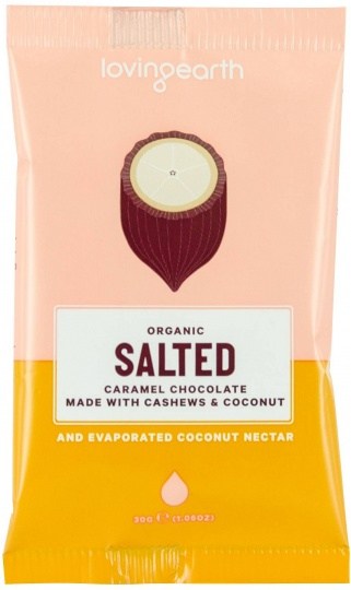 Loving Earth Organic Salted Caramel Chocolate 16x30g