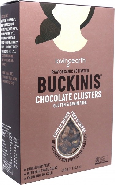 Loving Earth Raw Organic Buckinis - Chocolate Clusters  400g