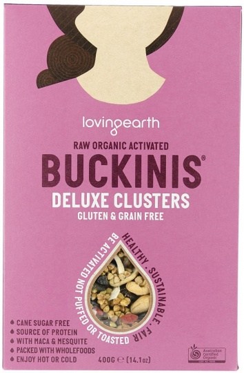 Loving Earth Raw Organic Buckinis - Deluxe Clusters  400g
