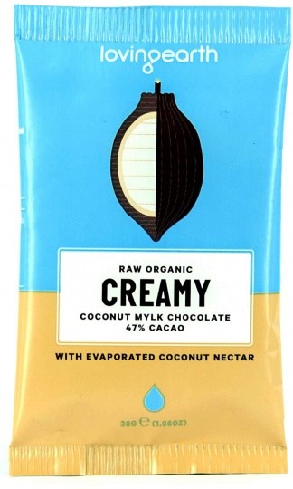 Loving Earth Raw Organic Creamy Coconut Mylk Chocolate 16x30g