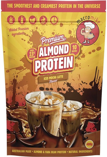 Macro Mike Premium Almond Protein Iced Mocha Latte 400g