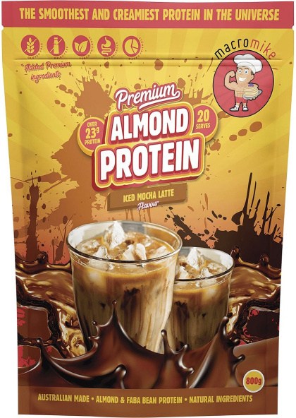 Macro Mike Premium Almond Protein Iced Mocha Latte 800g