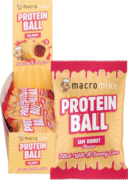 Macro Mike Protein Ball Jam Donut 12x40g