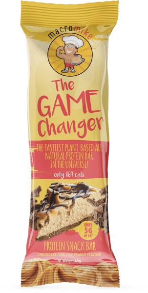 Macro Mike The Game Changer Protein Bar Cheezecake Choc Peanut 12x45g