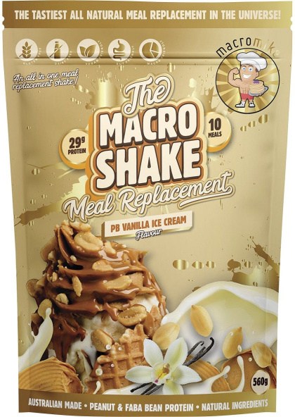Macro Mike The Macro Shake Meal Replacement PB Vanilla Ice Cream 560g