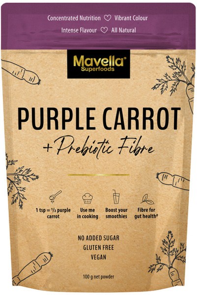 MAVELLA SUPERFOODS Purple Carrot + Prebiotic Fibre Powder 100g