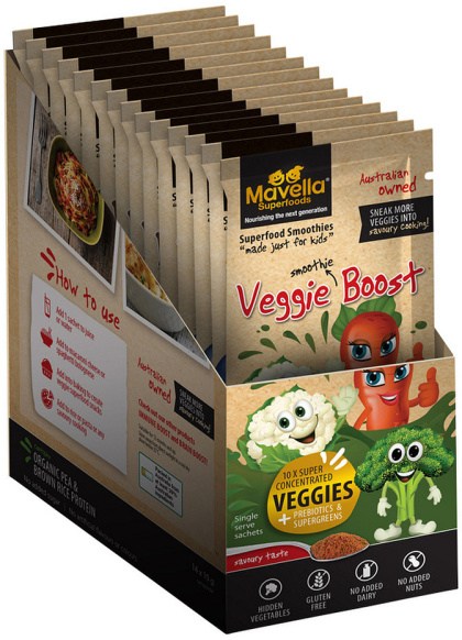 MAVELLA SUPERFOODS Veggie Superfood Boost Savoury Flavour Sachet 10g x 14 Display