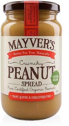 Mayvers Organic Crunchy Peanut Butter  375g