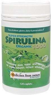 Medicines From Nature Organic Super Strength Spirulina 1000 120caps