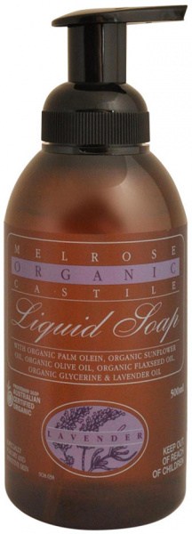 MELROSE Organic Castile Liquid Soap Lavender Pump 500ml
