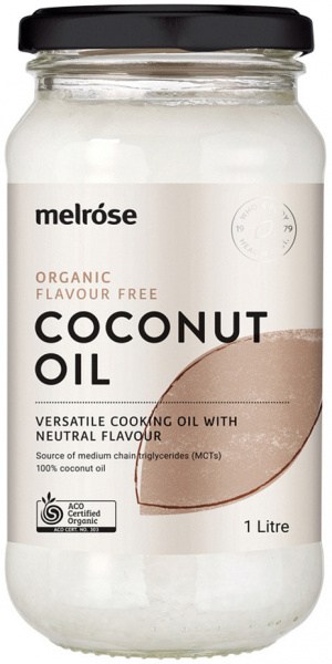 MELROSE Organic Coconut Oil Flavour Free 1L