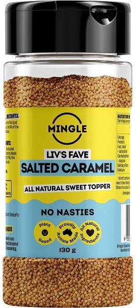 Mingle Liv's Fave Salted Caramel All Natural Sweet Topper 130g