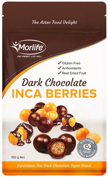 MORLIFE Dark Chocolate Inca Berries 150g