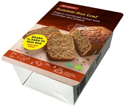 Mrs Brunt's Shake 'n Bake Summer Sun Loaf Organic Sourdough Bread w/Sunflower & Linseeds 400g
