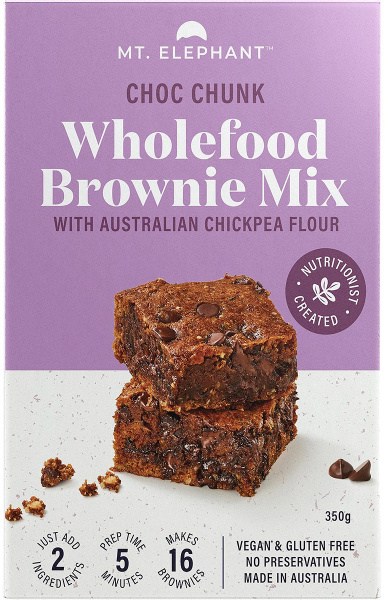 Mt. Elephant Wholefood Brownie Mix Choc Chunk 5x350g