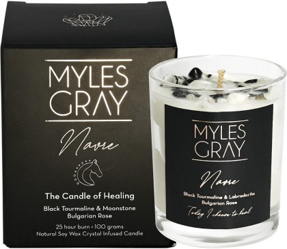 Myles Gray Crystal Infused Soy Candle Mini Bulgarian Rose 100g