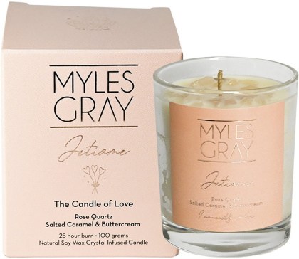 Myles Gray Crystal Infused Soy Candle Mini Salted Caramel 100g
