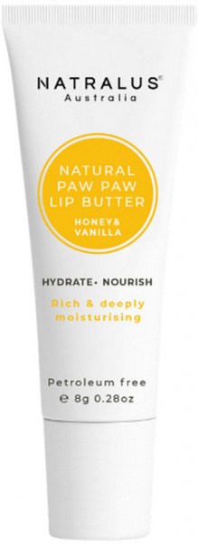 NATRALUS Natural Paw Paw Lip Butter Honey and Vanilla 8g