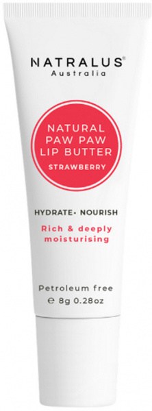 NATRALUS Natural Paw Paw Lip Butter Strawberry 8g