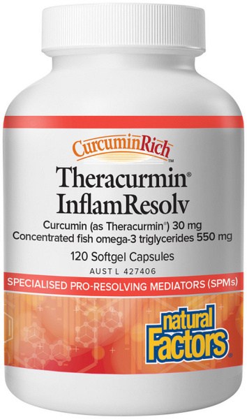 NATURAL FACTORS Theracurmin InflamResolv 120c