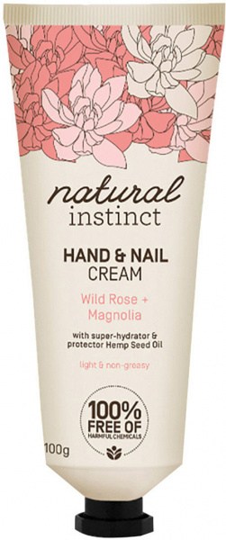 NATURAL INSTINCT Hand & Nail Cream Wild Rose + Magnolia 100g