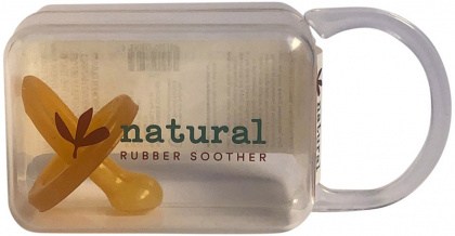 NATURAL RUBBER SOOTHER Orthodontic Dummy Large (6+ Months) Single in Reusable Storer