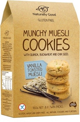 Naturally Good Munchy Muesli Cookie Vanilla 160g