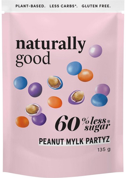 Naturally Good Peanut Mylk Partyz 60% less sugar 6x135g