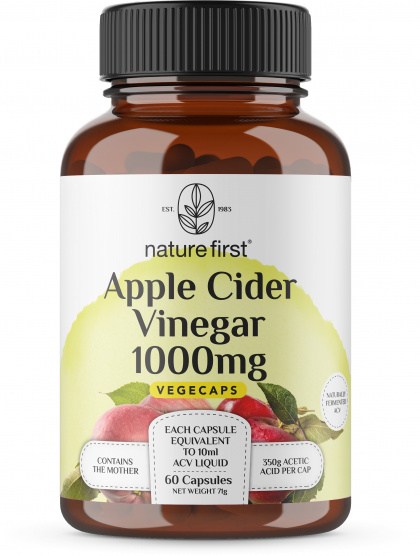 Nature First Apple Cider Vinegar 1,000mg Vege Caps 60Caps