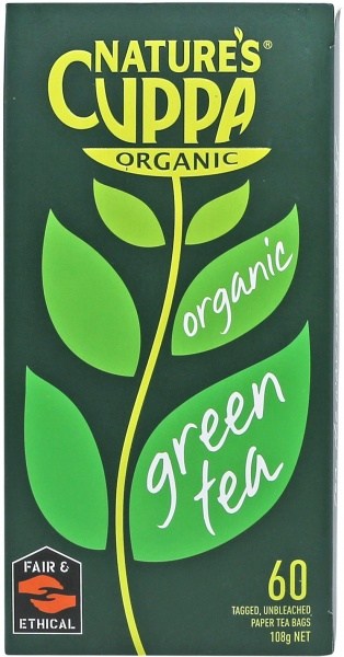 Natures Cuppa Green 60 Teabags 20%Extra