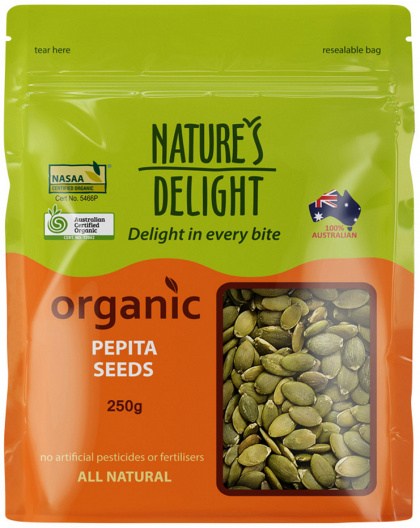 NATURE'S DELIGHT Organic Pepita Seeds 250g