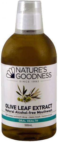 Natures Goodness Olive Leaf Mouthwash 500ml