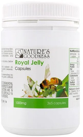 Natures Goodness Royal Jelly 1000mg Capsules/365s