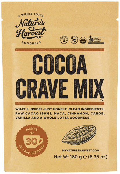 NATURE'S HARVEST Organic Cocoa Crave Mix 180g