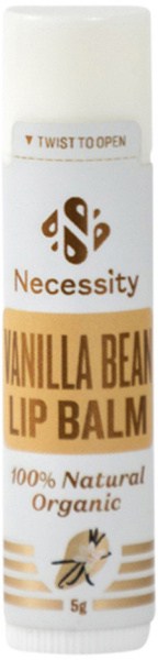 NECESSITY Organic Lip Balm Vanilla Bean 5g