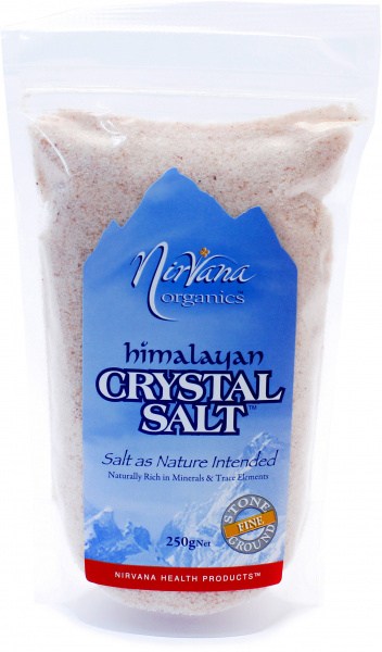 Nirvana Himalayan Crystal Salt Fine Stand Up Pouch 250gm