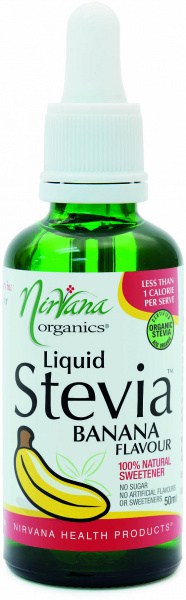 Nirvana Organics Banana Flavour Stevia Liquid 50ml