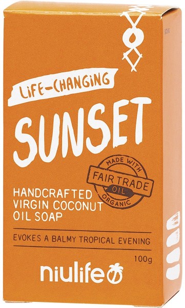 Niulife Coconut Oil Soap Sunset 100g