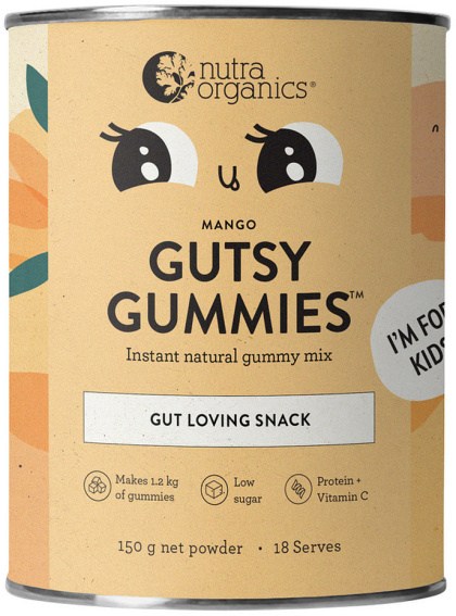 NUTRA ORGANICS Gutsy Gummies (Gut Loving Snack) Mango 150g