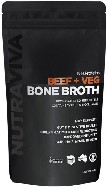 NUTRAVIVA Bone Broth Beef + Veg 100g