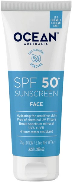 Ocean Australia Mineral Sunscreen 50+SPF Face 75g