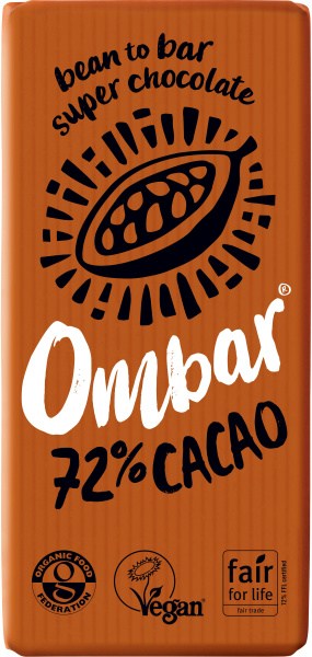 Ombar 72% Cacao Chocolate Bar 70g