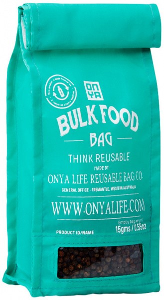 ONYA Reusable Bulk Food Bag Aqua (Small)