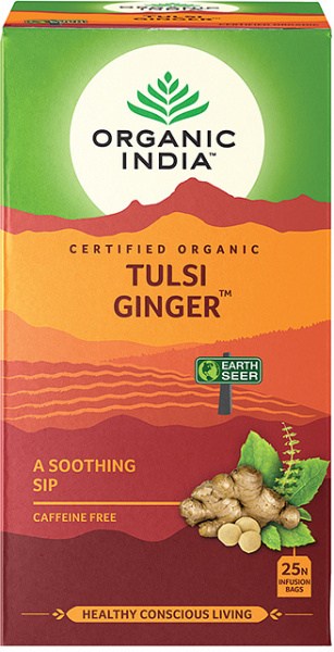 Organic India Tulsi Ginger Tea 25 Teabags