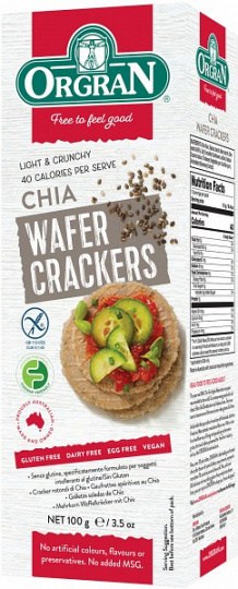 Orgran Multigrain Wafer Crackers w/Chia  100g