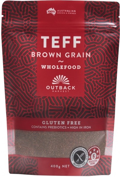 Outback Harvest Teff Brown Grain Wholefood 400g