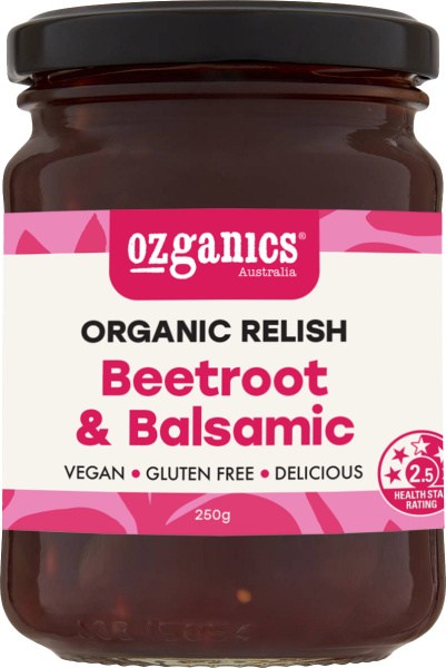 Ozganics Organic Beetroot & Balsamic Relish  250g