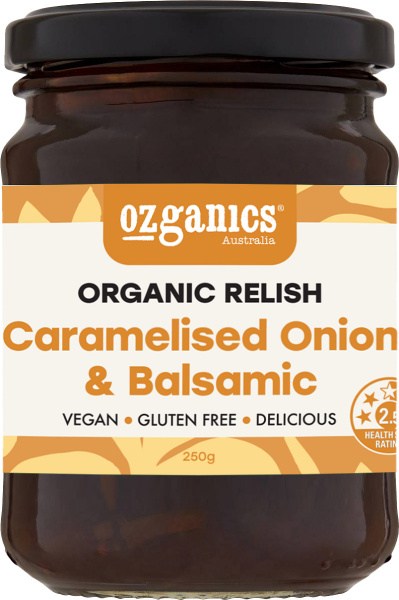 Ozganics Organic Caramelised Onion & Balsamic Relish  250g