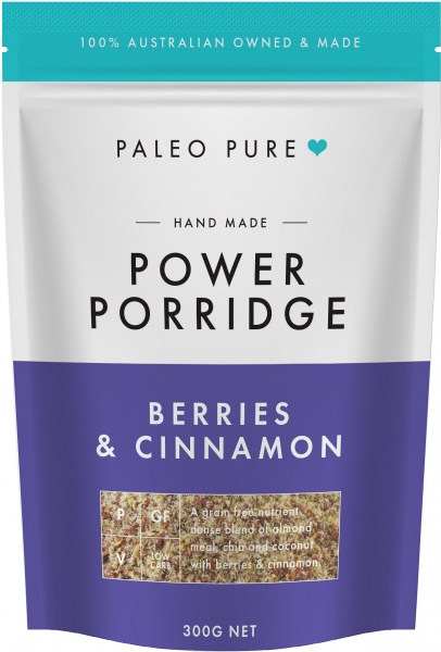 Paleo Pure Organic Power Porridge with Berries & Cinnamon 300g